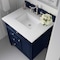 James Martin Vanities Brittany 30in Single Vanity, Victory Blue w/ 3 CM White Zeus Quartz Top 650-V30-VBL-3WZ - alternate 6